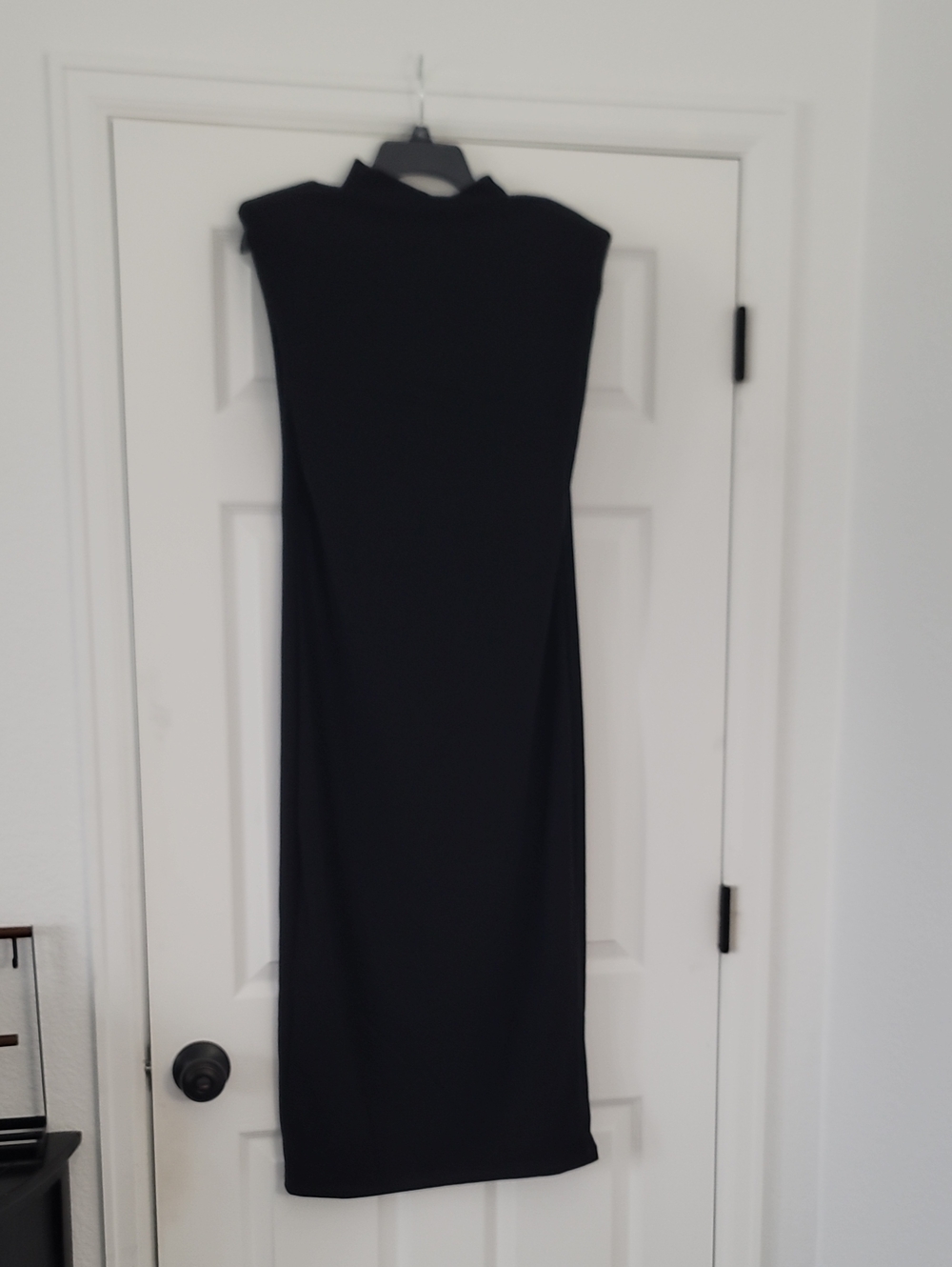 SHEIN Black High-Neck Maxi Dress